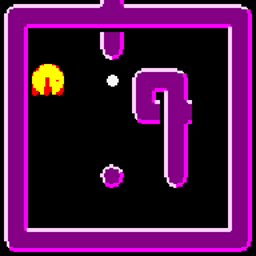 Nearer food first: Pacman eats the food to its left, heads up for the other one and is caught by the ghost.